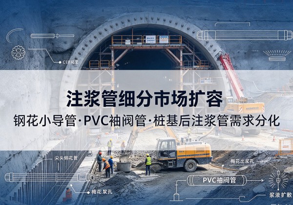 鸡东注浆管细分市场扩容，隧道钢花小导管、PVC 袖阀管、桩基后注浆管需求分化
